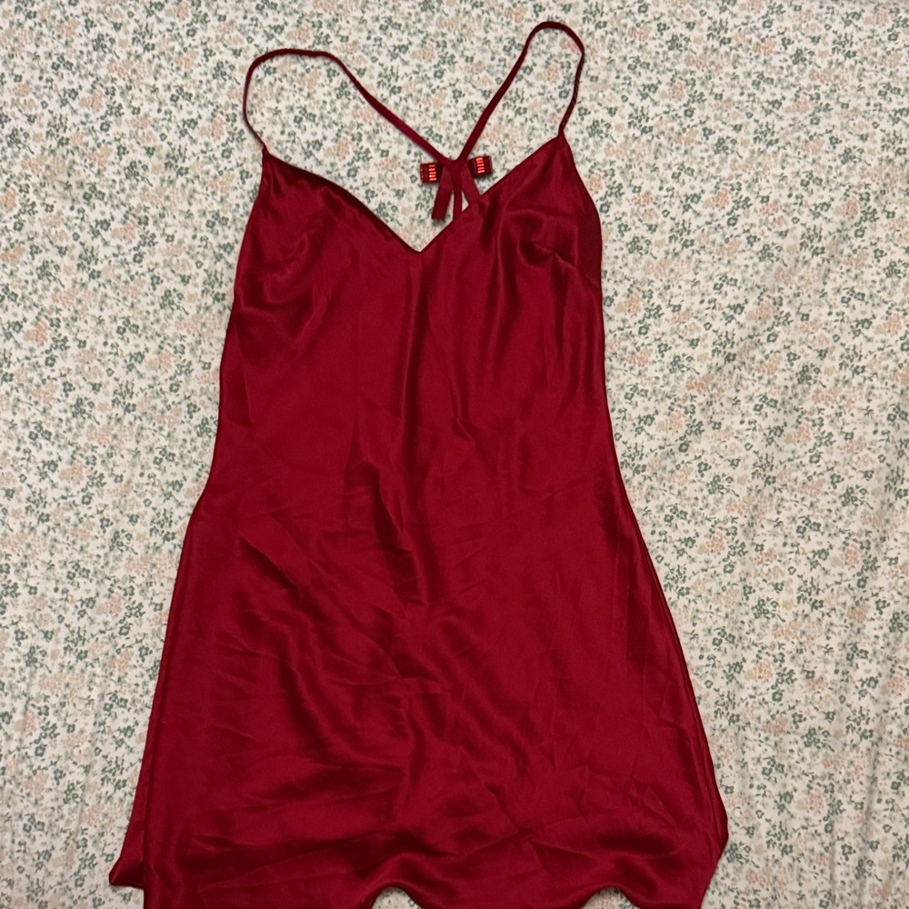 Victoria secret  Red Satin Slip Dress